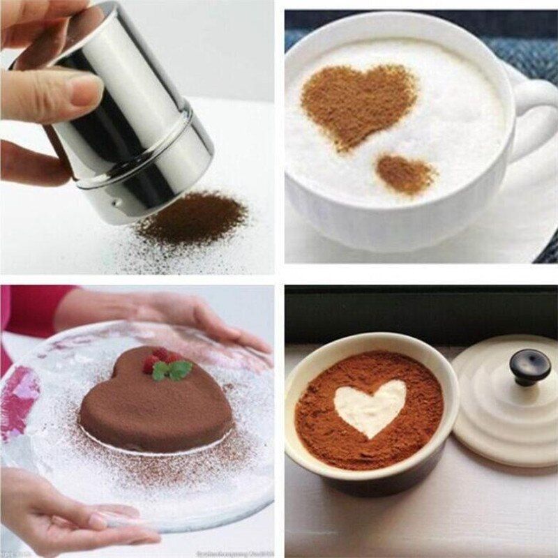 1Pc Classic Stainless Steel Coffee Shaker Filter Chocolate Sugar Cocoa Flour Sifter Powdered Sugar Cinnamon Sieve Kitchen Tools