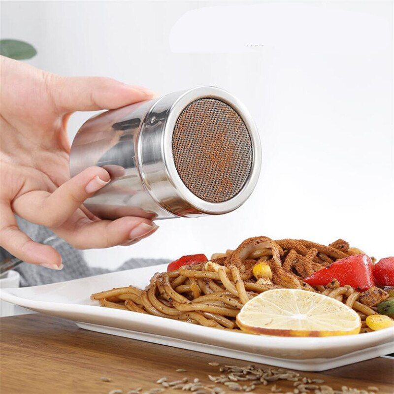 1Pc Classic Stainless Steel Coffee Shaker Filter Chocolate Sugar Cocoa Flour Sifter Powdered Sugar Cinnamon Sieve Kitchen Tools