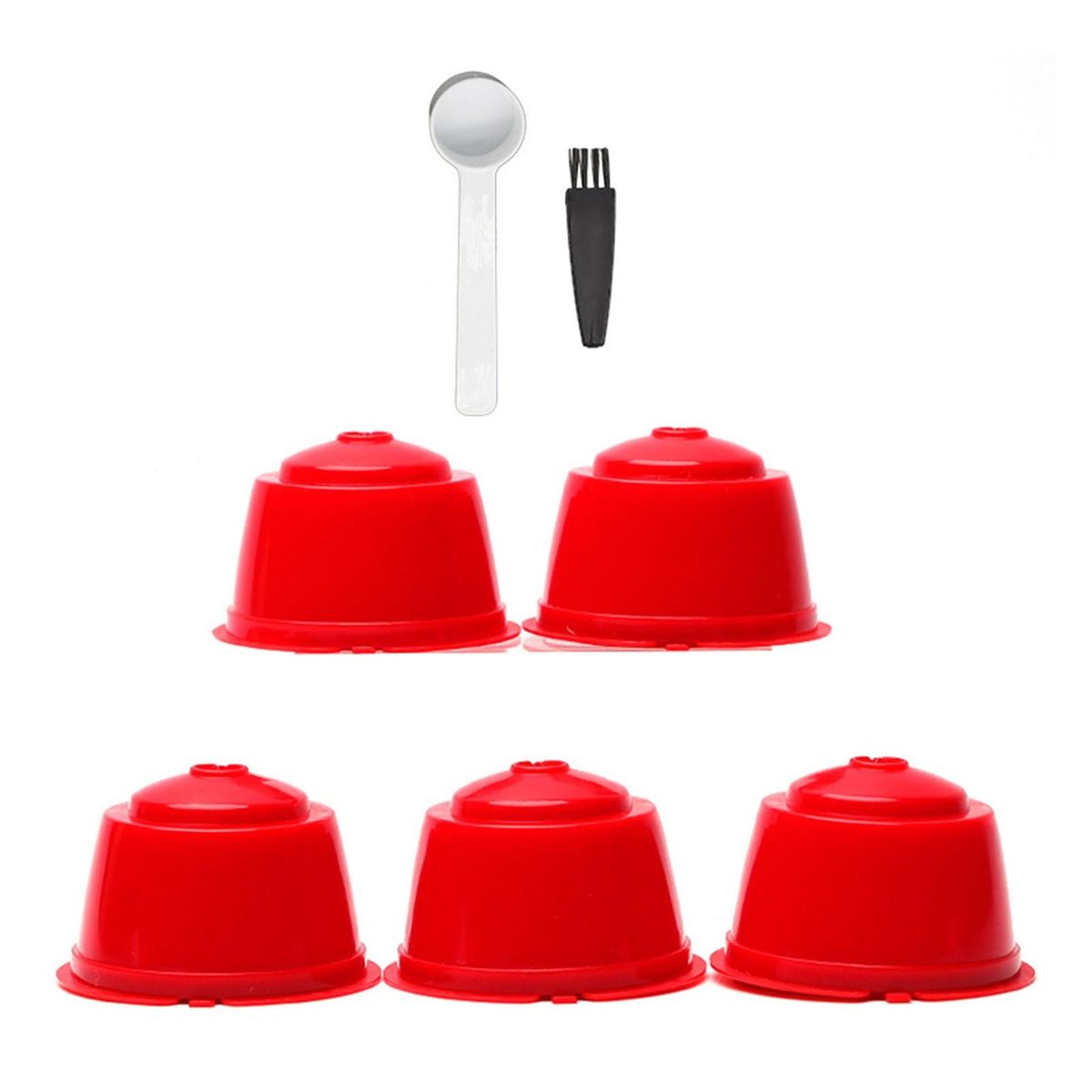 Money-saving Coffee Capsules Brew 5-pack Reusable Coffee for Dolce Red