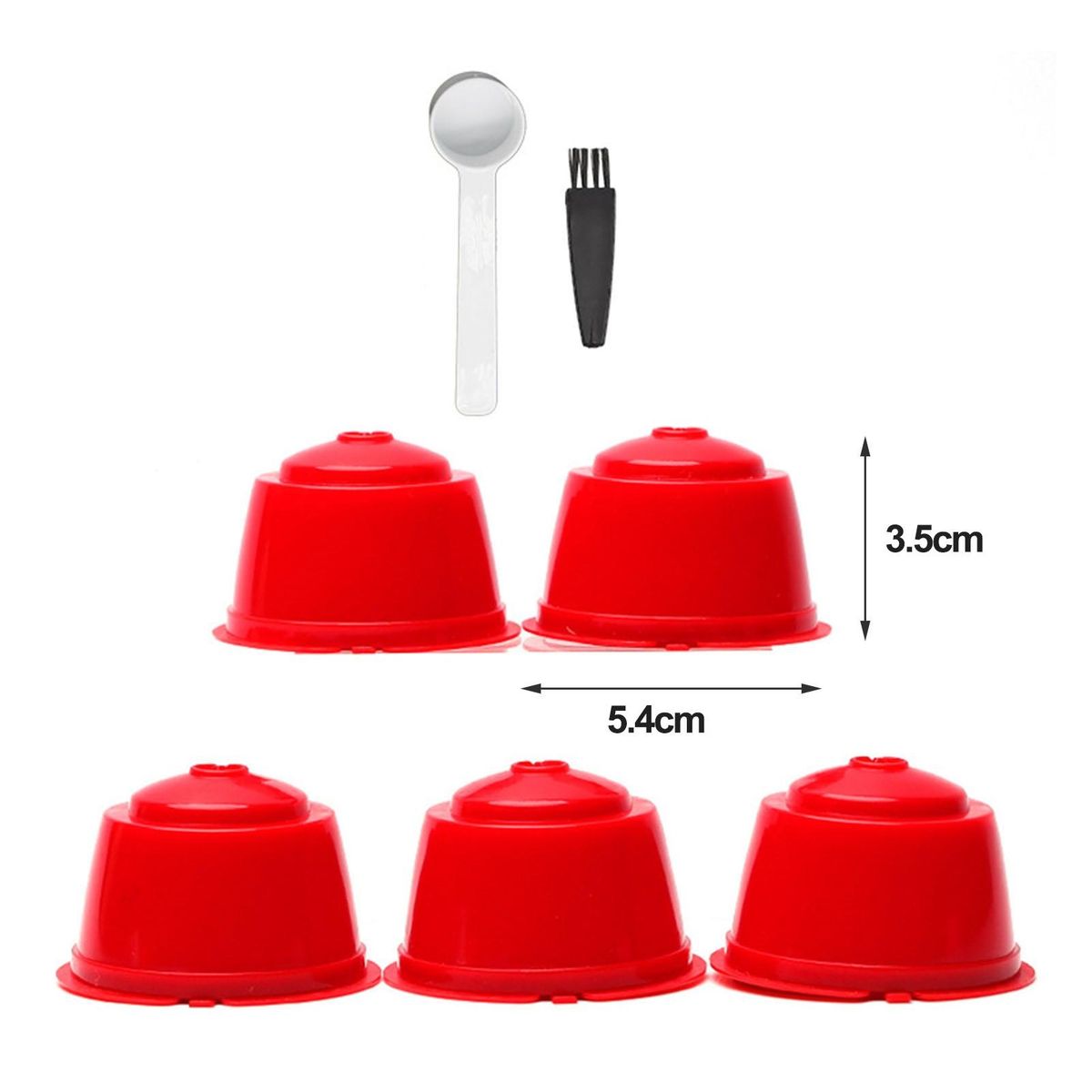 Money-saving Coffee Capsules Brew 5-pack Reusable Coffee for Dolce Red