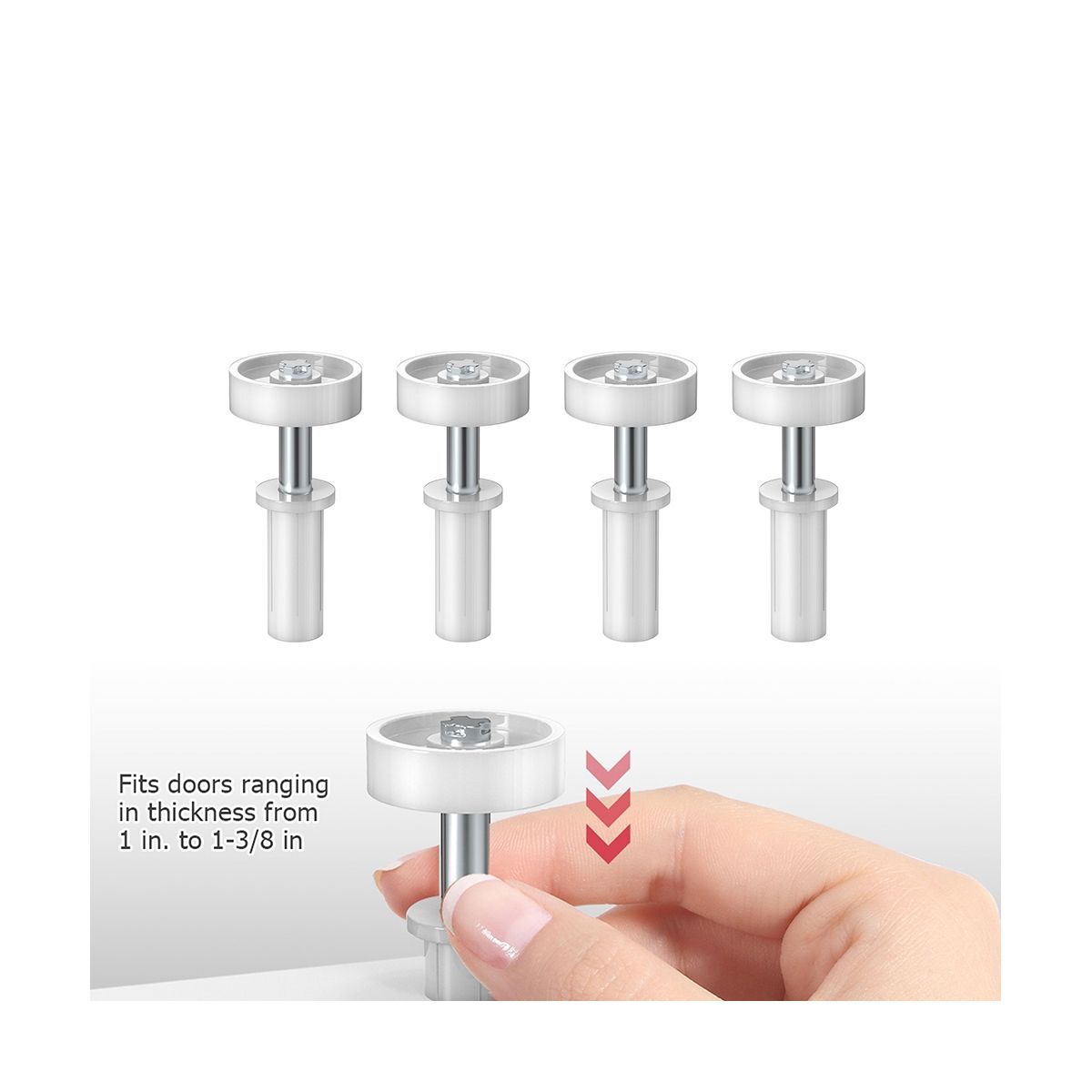 16PCS Bifold Door Hardware, Bi-Fold Closet Door Hardware