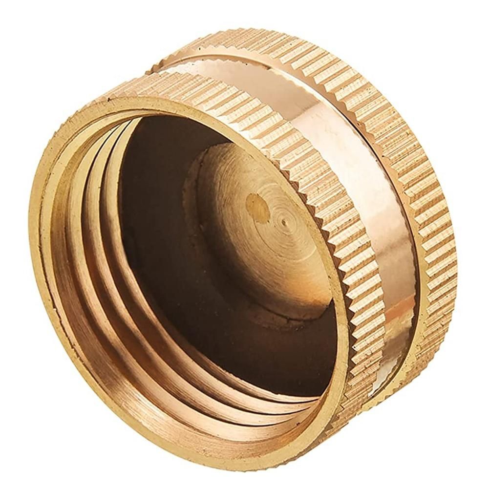 Garden Hose Female End Cap, Brass Spigot Cap with Extra 12