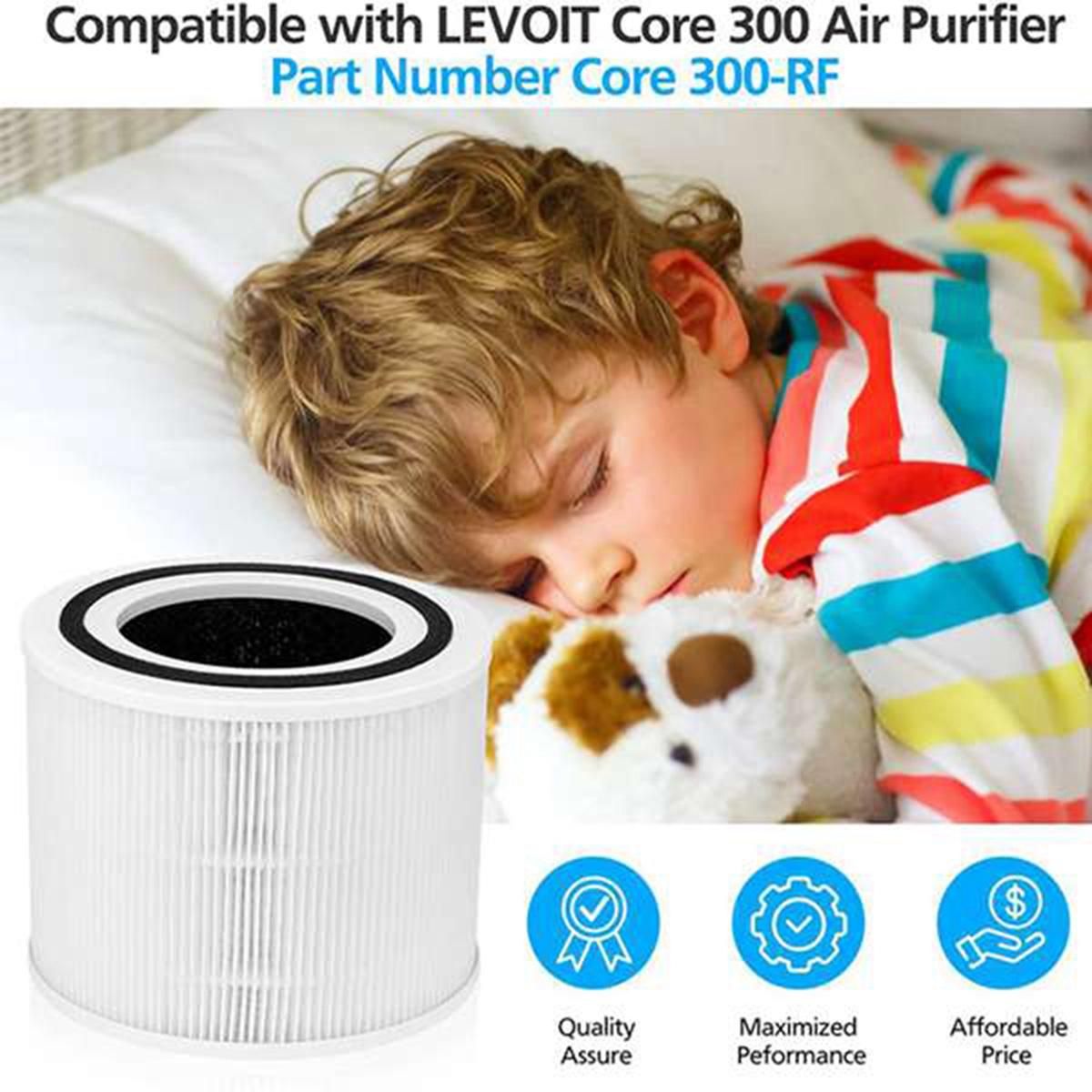 Replacement Filter for Core 300, 3-In-1 HEPA Filter Highly