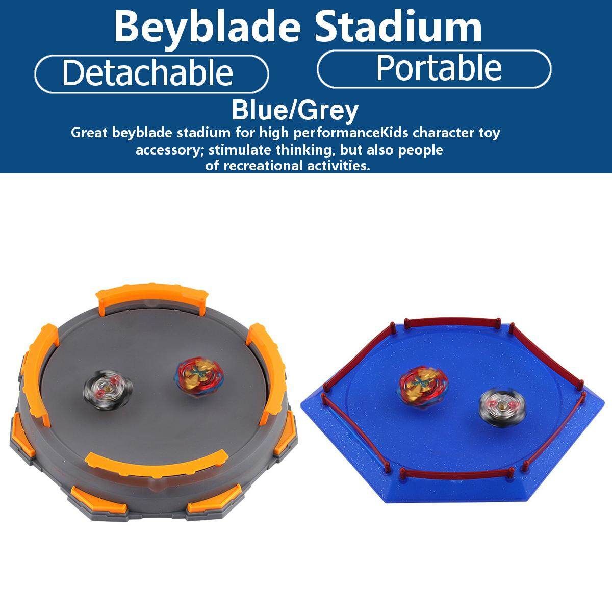 Batting Top Burst Beyblade Round Hexagonal Spinning Combat Stadium Toy Game Kids Round Grey