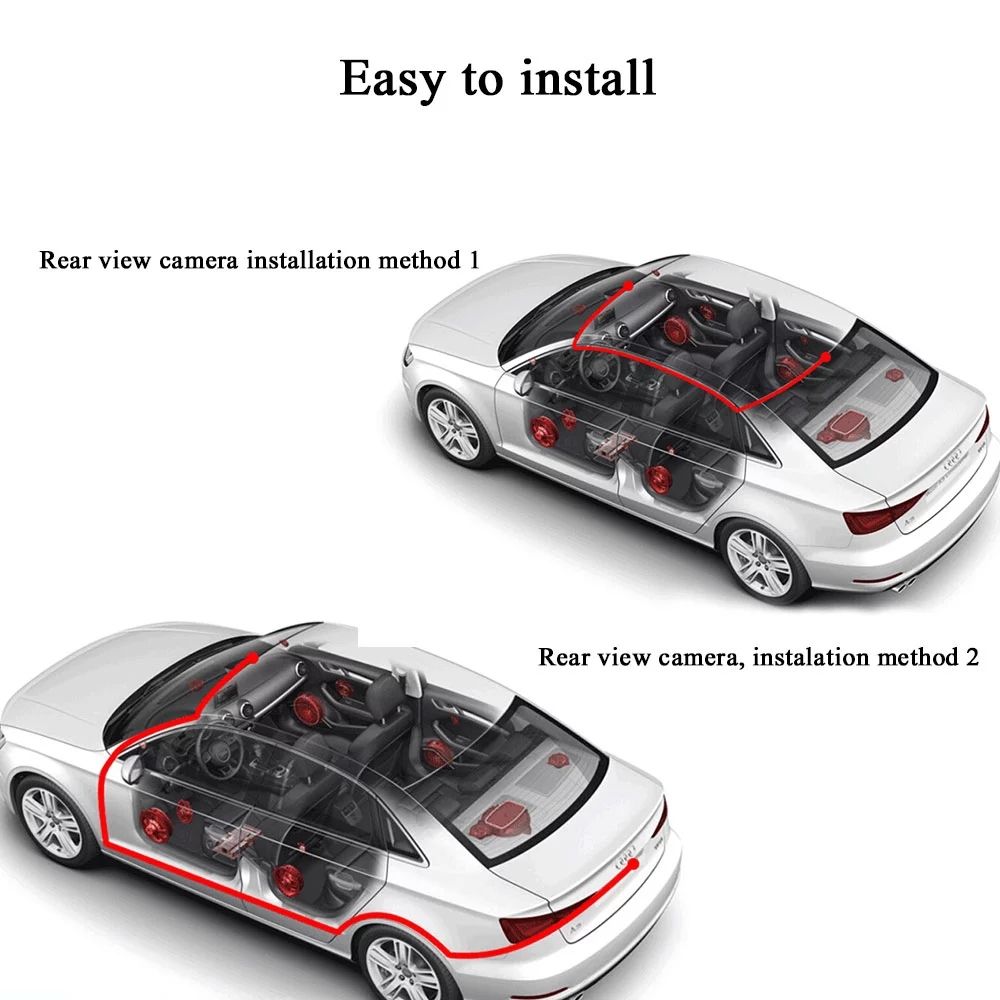 4.3in Car Dvrs Video Recorder Dash Cam Full HD 1080P Mirror Cam Car Dvr Camera Loop Recording Motion Tracking
