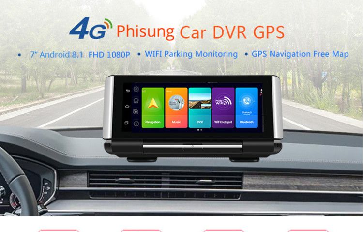 7'' Android Wifi 3G HD Foldable Car DVR Rearview Mirror Dash Cam Camera Recorder