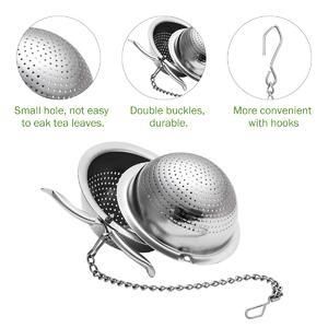 2 Pcs Tea Infuser With Chain Hook Premium Stainless Steel Loose Leaf Tea Strainer Reusable Tea Filter