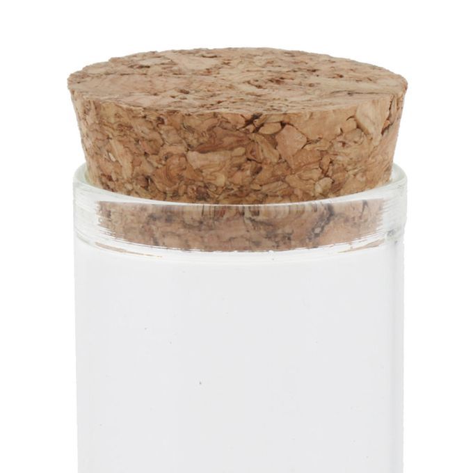 20Pcs Clear 15ml Glass Cork Jars Essential Oil Sample DIY Decorative
