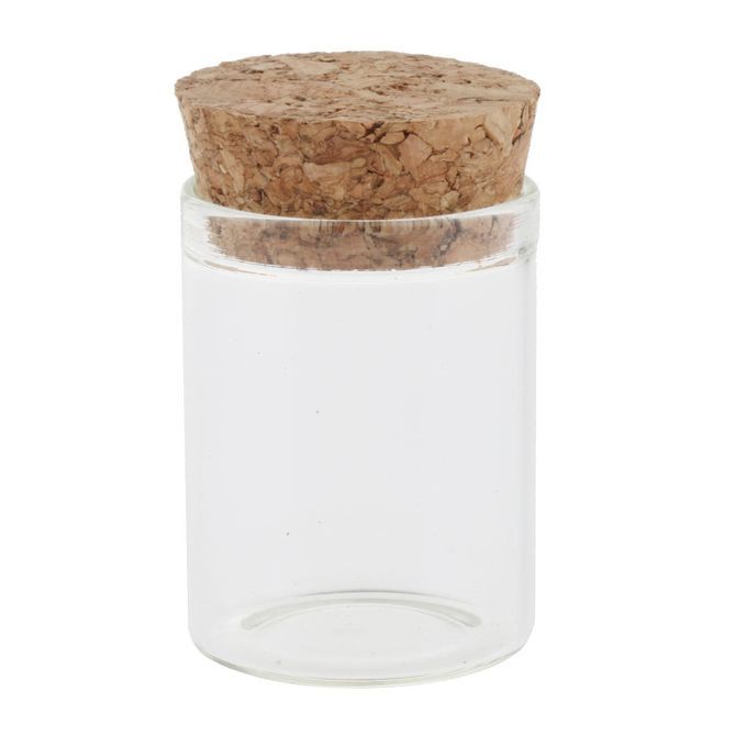 20Pcs Clear 15ml Glass Cork Jars Essential Oil Sample DIY Decorative