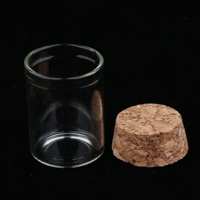 20Pcs Clear 15ml Glass Cork Jars Essential Oil Sample DIY Decorative