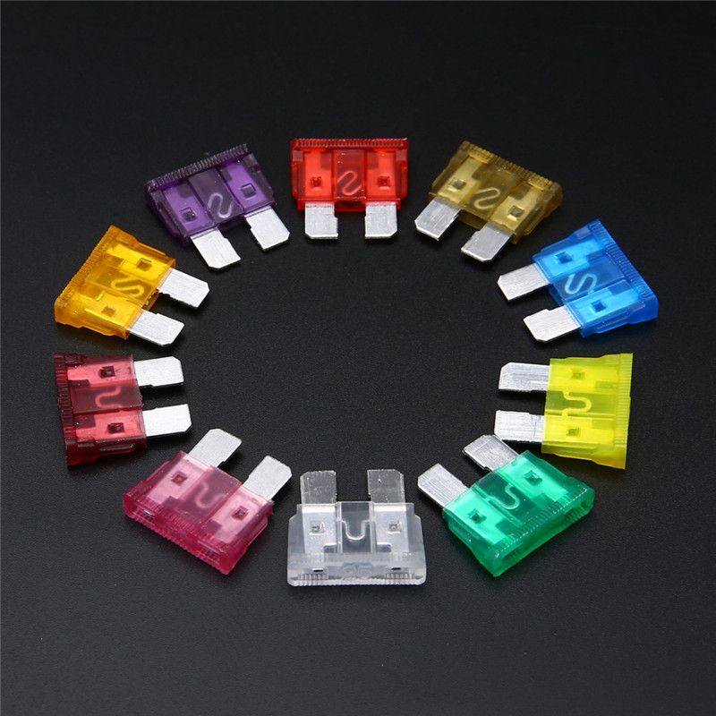 50pcs Blade Fuse 32V Assortment Kit 3A~40A+Box For