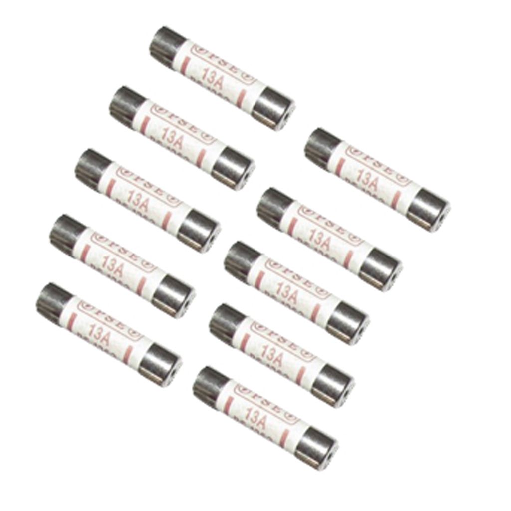10 Pieces Fuse Ceramic Fuse Tube BS1362 13A 6x25 For