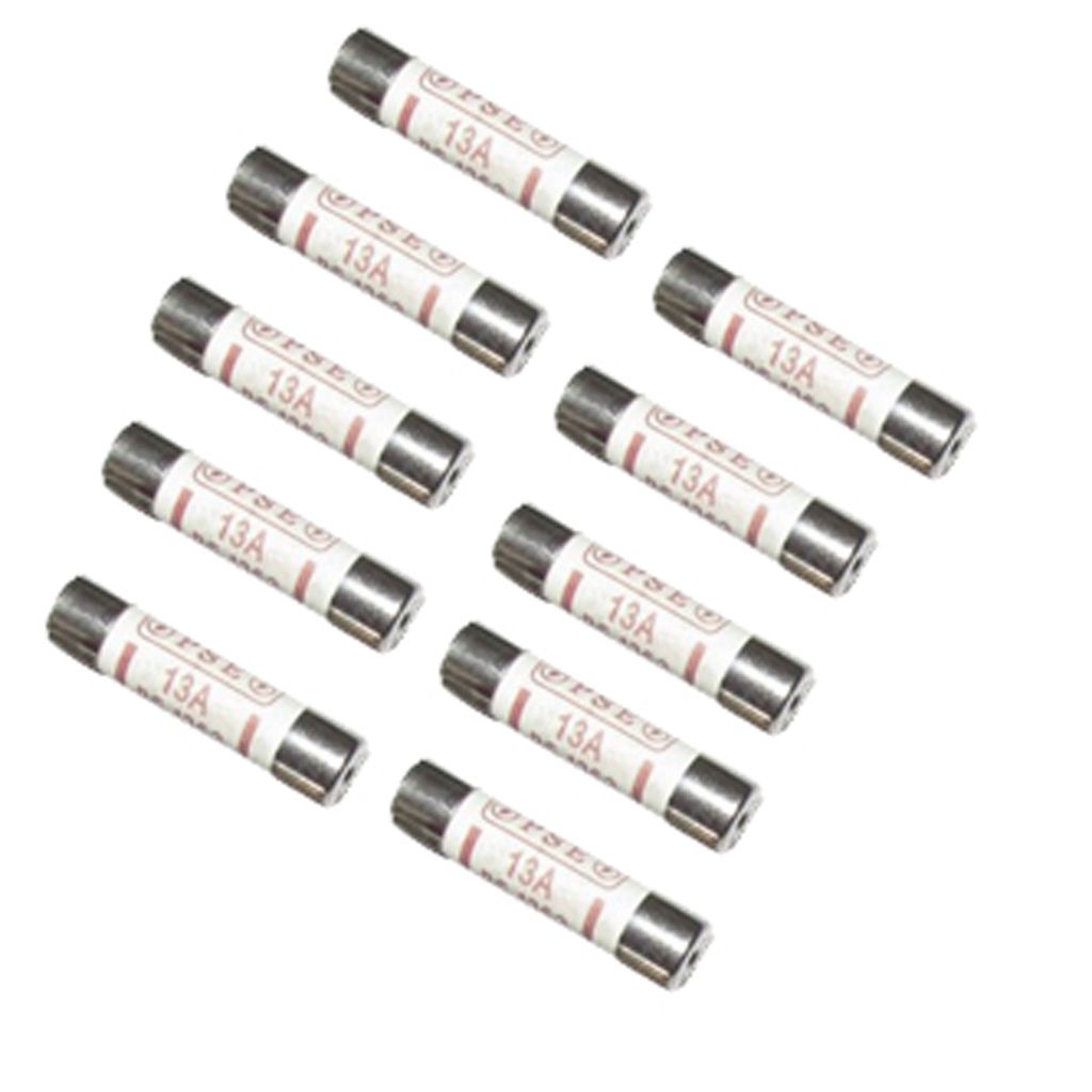 10 Pieces Fuse Ceramic Fuse Tube BS1362 13A 6x25 For