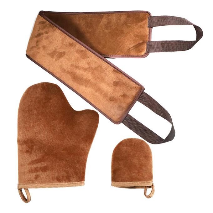 Self   Tanning   3   In   1   Back   Body   Tan   Mitt   Brown