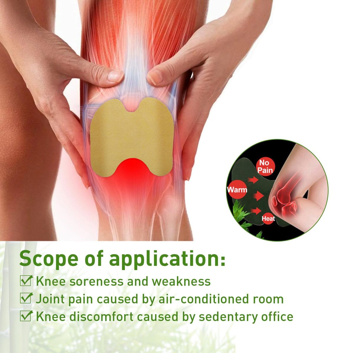 24Pcs Pain Relieving Patches for Back Knee Neck Shoulder Joint Body Pain Relief Non-woven Fabric Natural Plant Back Shoulder Neck Knee Patches