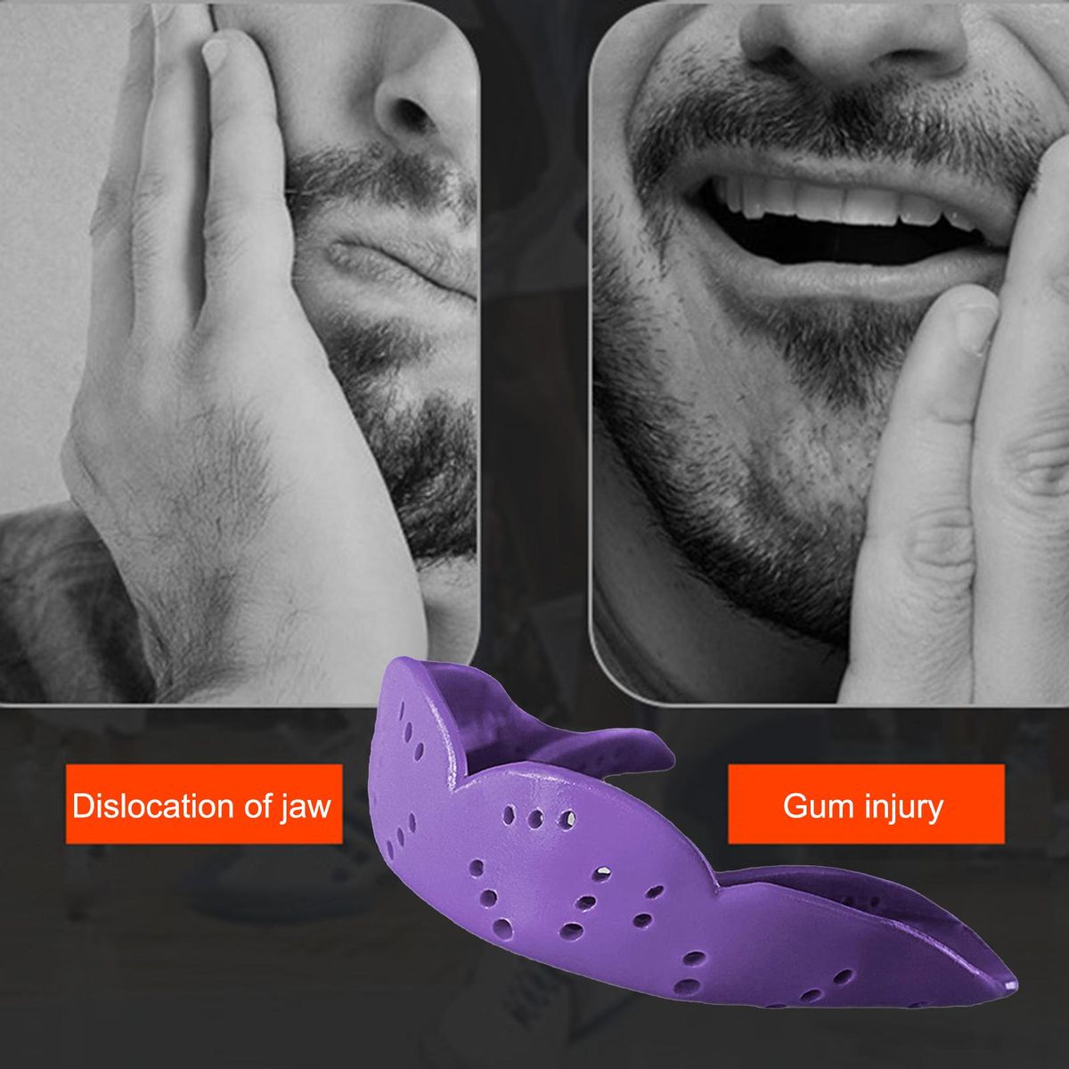 Tooth Cover Baseball Soccer Sports Mouthguard Purple
