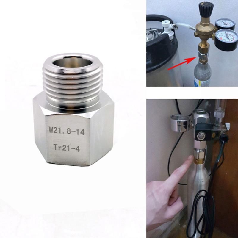 1X CO2 Tank Adapter Brass Cylinder Female CGA 320 to Male