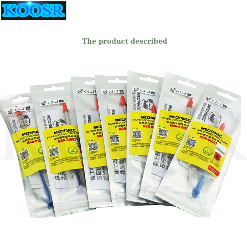 Orginal MECHANIC 100% Silver Conductive 0.2 0.3 0.4 0.5 0.6 0.7 1.0ML Glue Wire Electrically Paste Adhesive Paint Repair