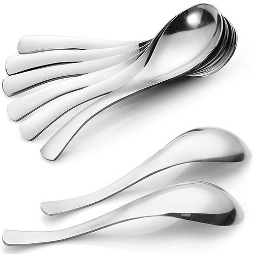 8 Pack Soup Spoons, Stainless Steel Soup Spoons,