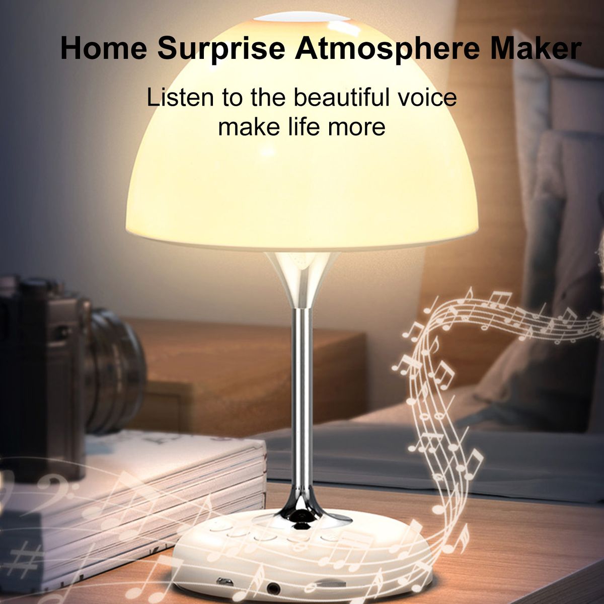 JY-85 Bedside Table Mushroom Lamp Wireless BT Speaker 2 In 1