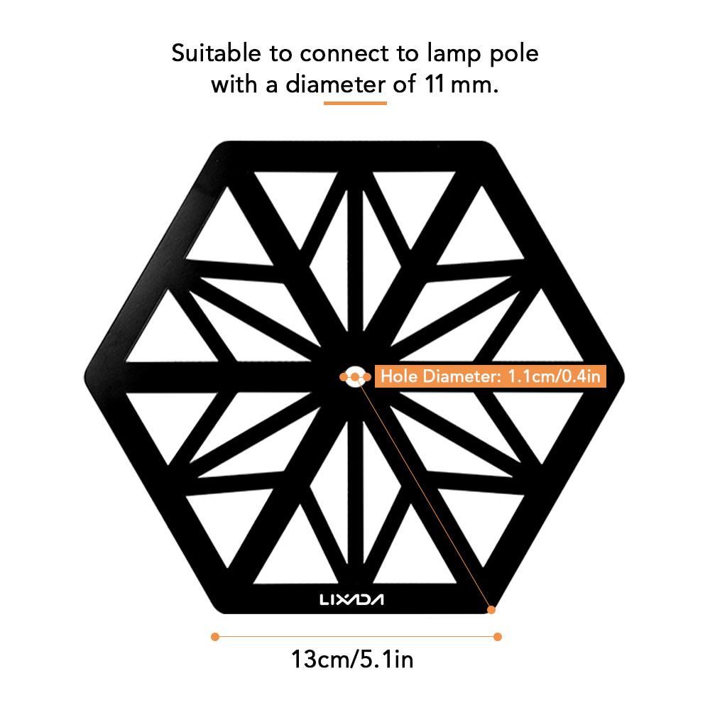 Lixada Portable Light Pole Tray Lightweight Stainless Steel Lamp Pole Tray