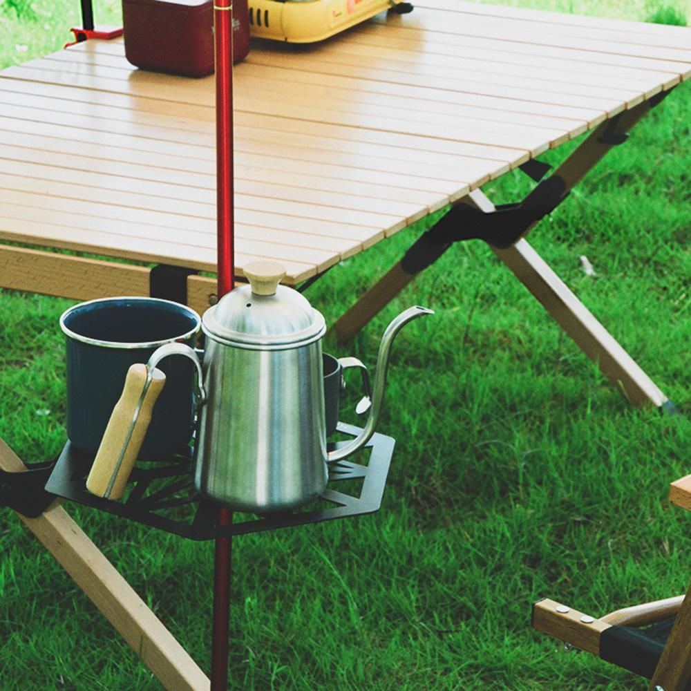 Lixada Portable Light Pole Tray Lightweight Stainless Steel Lamp Pole Tray