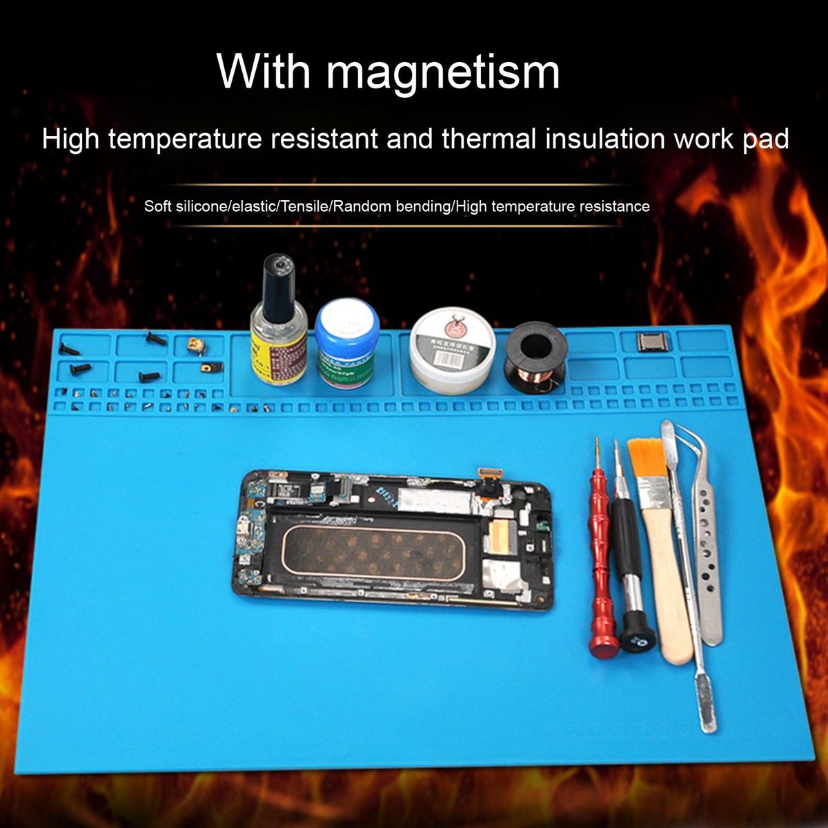 Tool Maintenance Platform Computer Phone Repair Tool Kit Pad Blue
