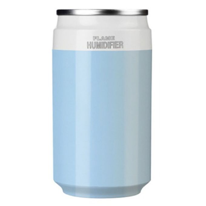 Car Humidifier Portable USB Fan Mini LED Light 2-Gear-Blue