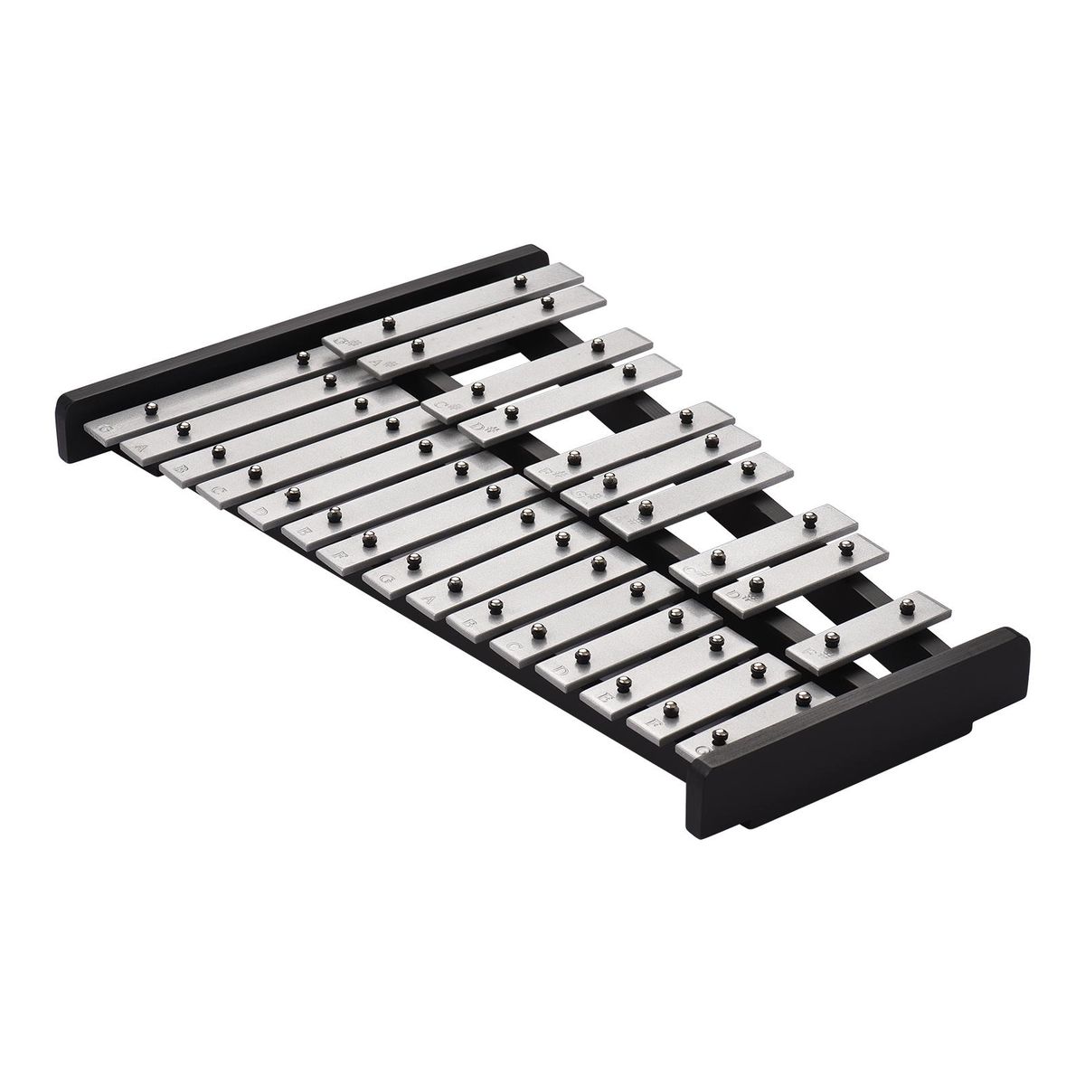 25 Note Glockenspiel Xylophone Wooden Base Aluminum Bars with 2 Mallets Educational Musical Instrument Percussion Gift with Carrying Bag