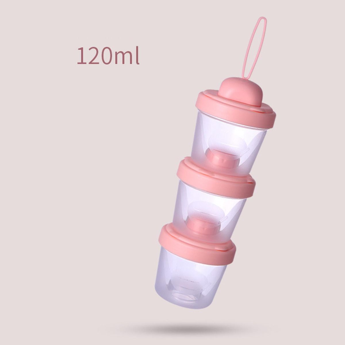 Baby Milk Formula Dispenser Feeding Carry Case Pink 120ml