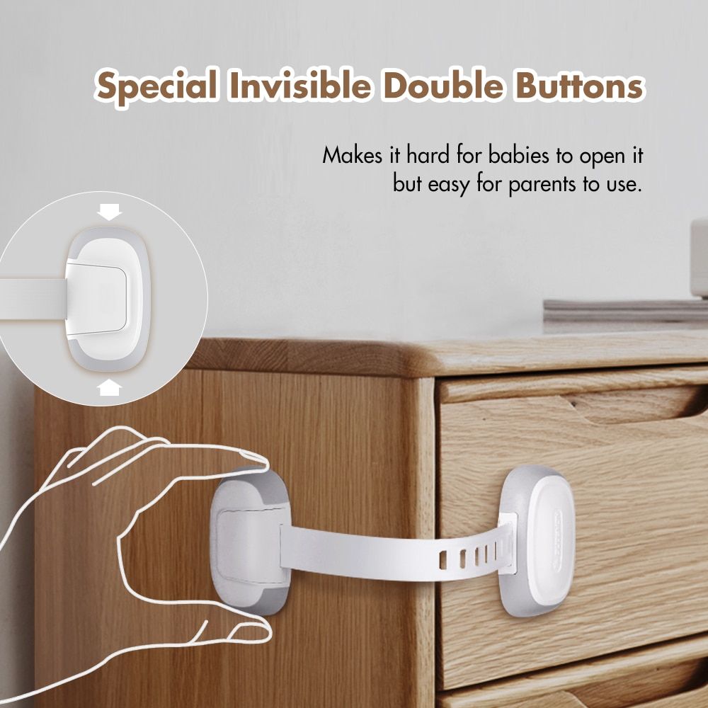 Child Safety Cabinet Lock Baby Proof Security Grey-1pc