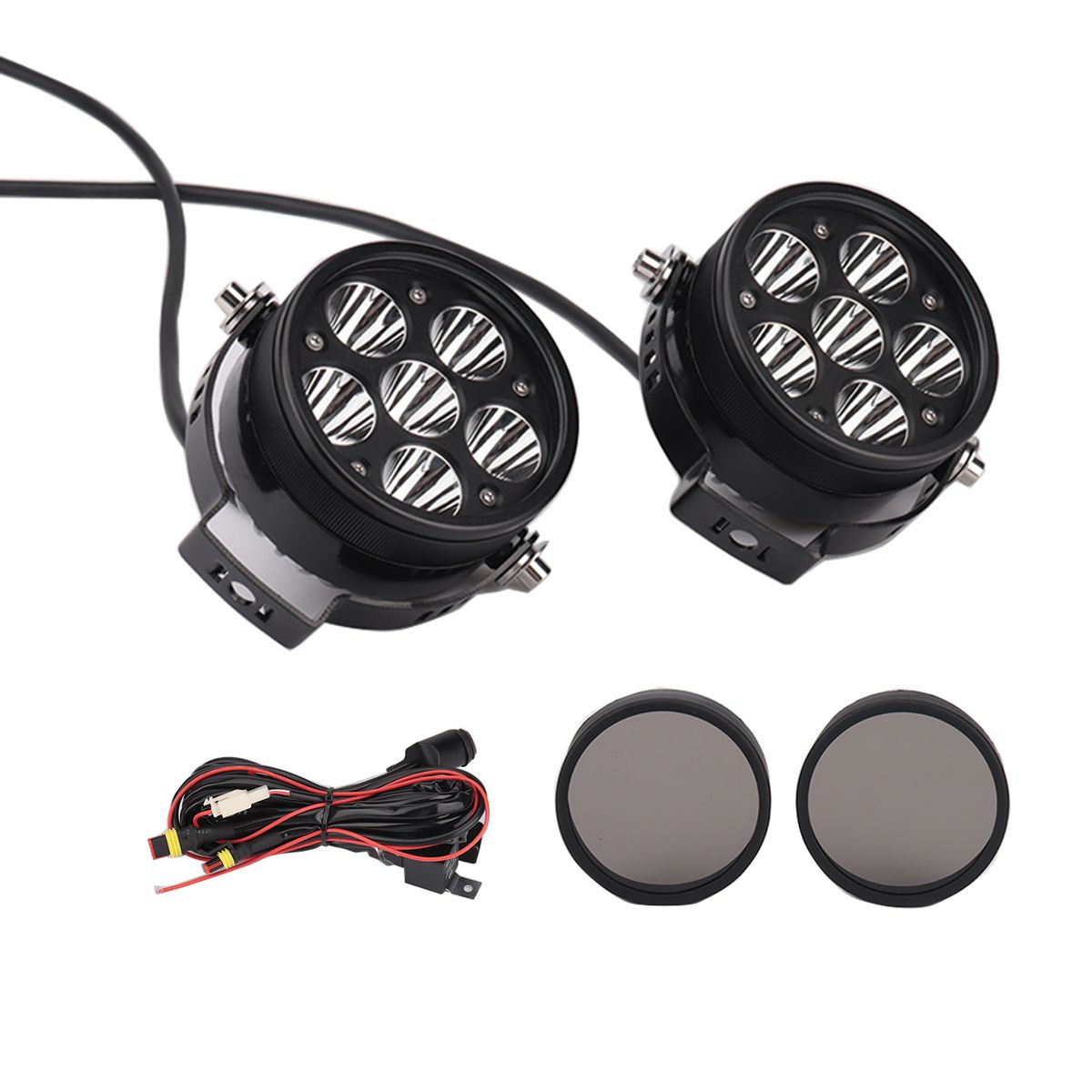 6LED Motorcycle Spotlights Universal Led Auxiliary Lights