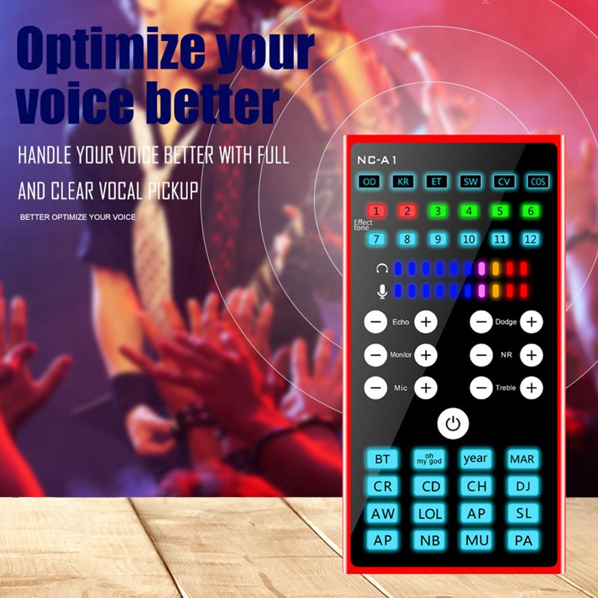 Professional Voice Changer Audio Mixer Bluetooth 5.0 For Singing