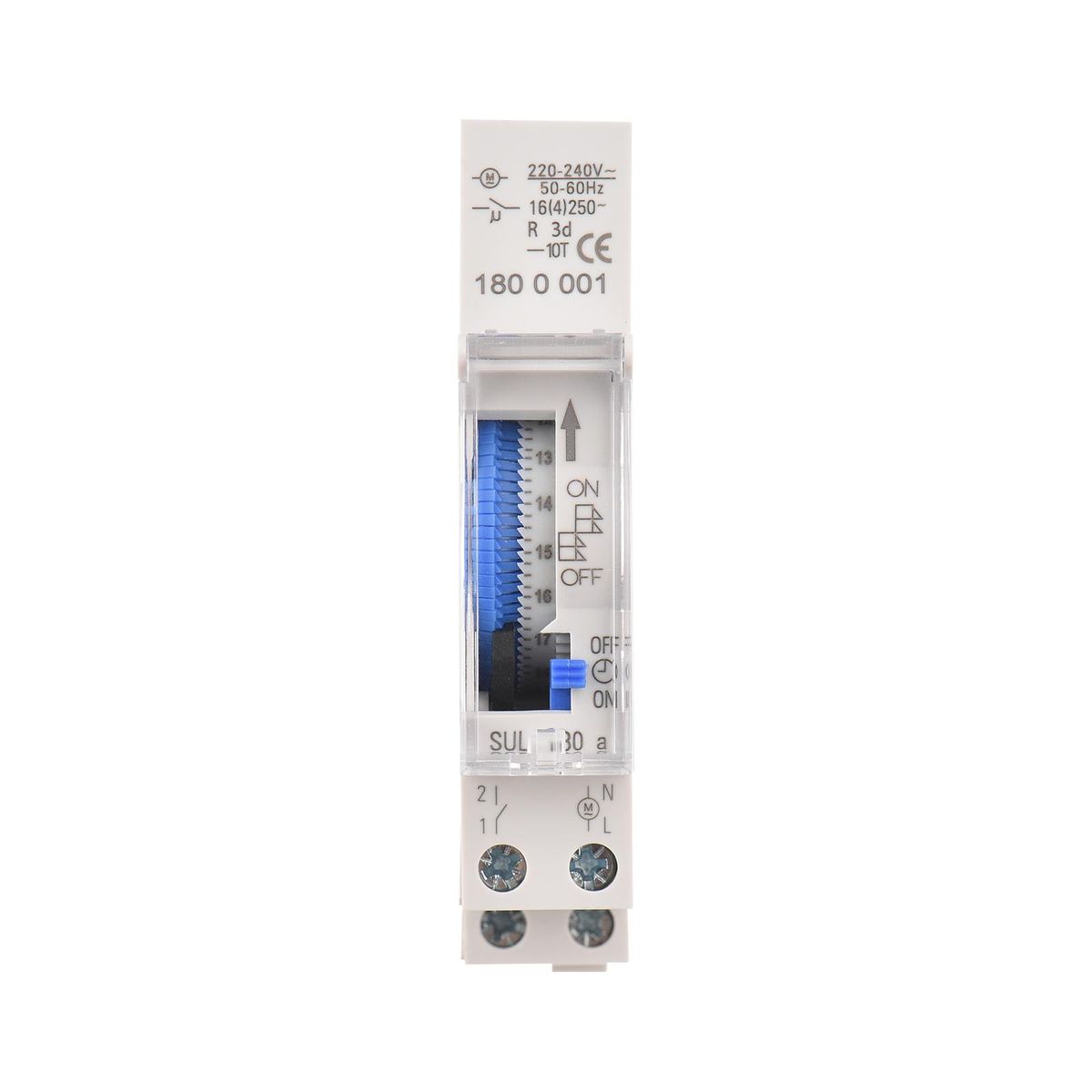 Mechanical 24 Hours Timer Switch AC 220-240V 15 Minutes Interval 96 Times ON/ OFF Programmable Electrical Timer DIN Rail Installation Relay Switch