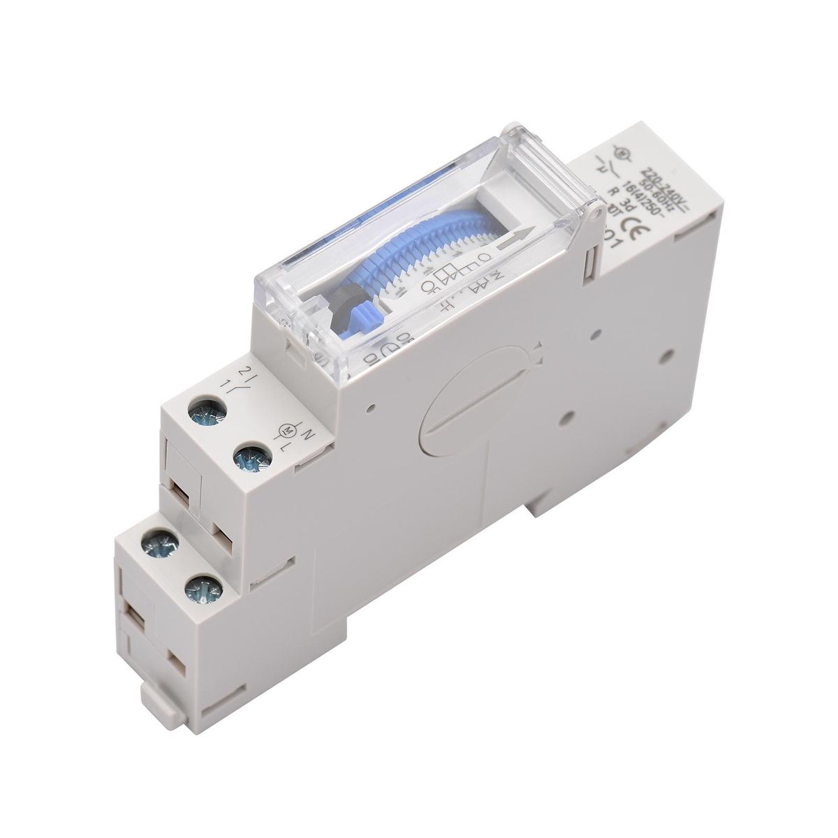 Mechanical 24 Hours Timer Switch AC 220-240V 15 Minutes Interval 96 Times ON/ OFF Programmable Electrical Timer DIN Rail Installation Relay Switch