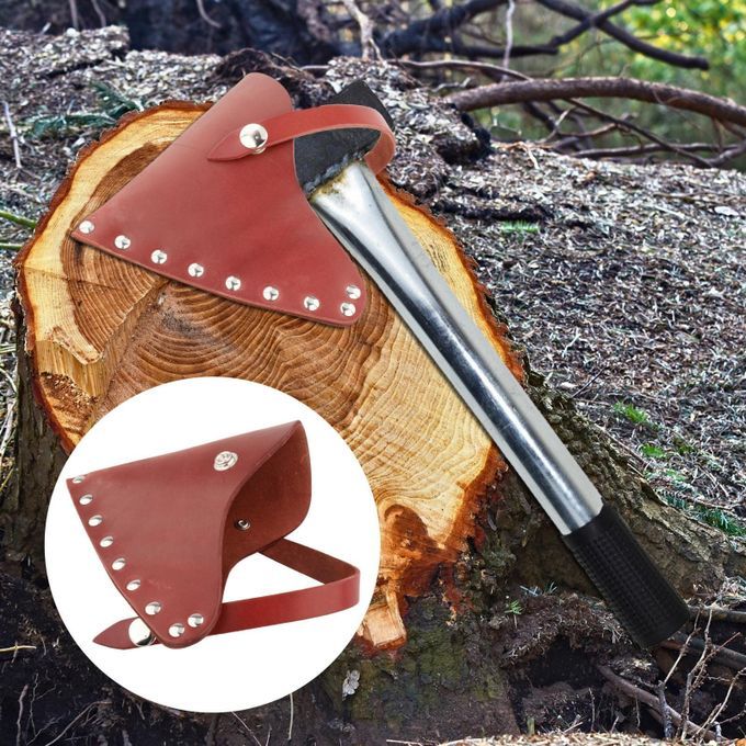 Axe Head Cover Hatchet Head Sheath  Leather Axe Case Camping