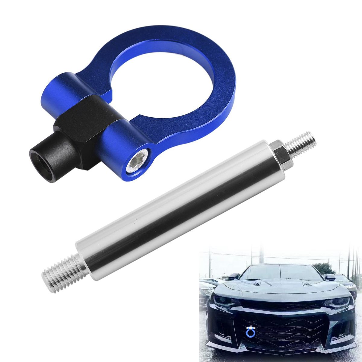 Trailer Hook Decorative Trailer Ring Towing Hook Front Bumper Metal Paint Spraying Traction Hook Replacement for Chevrolet Camaro (2016+)