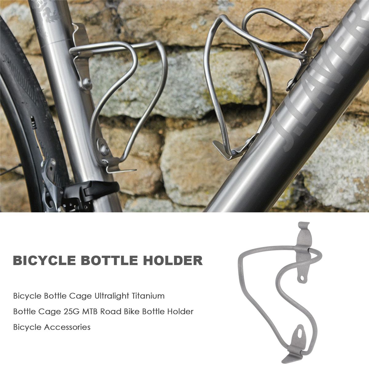 Bicycle Cage Ultralight Titanium Cage 25G Road Bike Holder Bicycle Accessories
