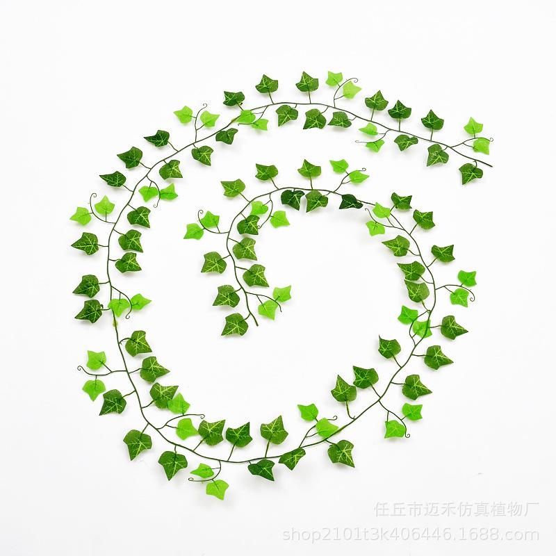 2 Meters Simulation Plant Decoration Green Plant Ceiling Artificial Leaves Vine Eucalyptus Leaves 81-leaf Green Vine 12 Packs