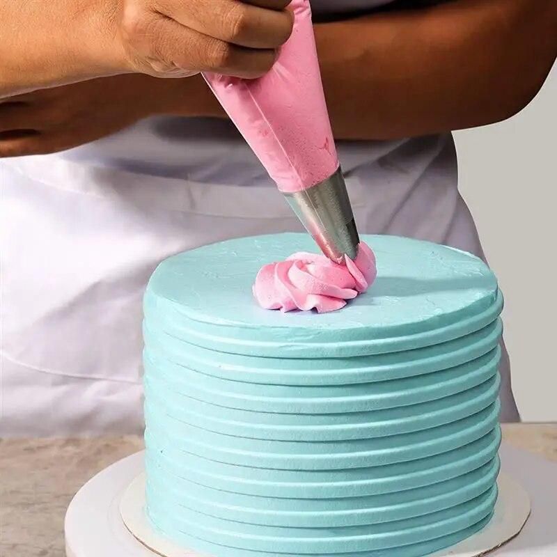 63PCS Rotating Cake Stand Decorating Tools Set Cake Turntable Cake Spatula Piping Mouth Piping Nozzles Base DIY Cake Tool