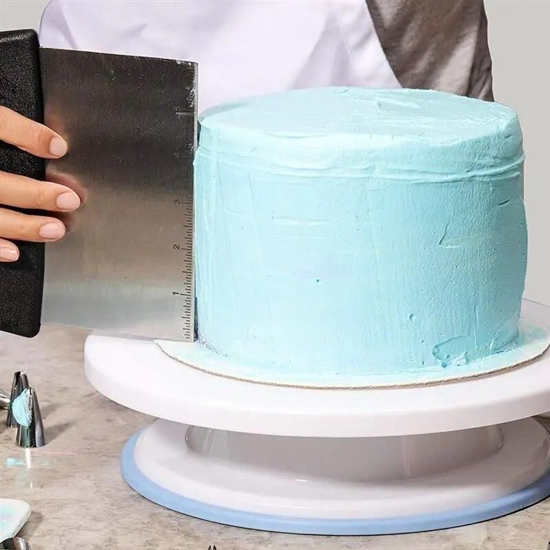 63PCS Rotating Cake Stand Decorating Tools Set Cake Turntable Cake Spatula Piping Mouth Piping Nozzles Base DIY Cake Tool