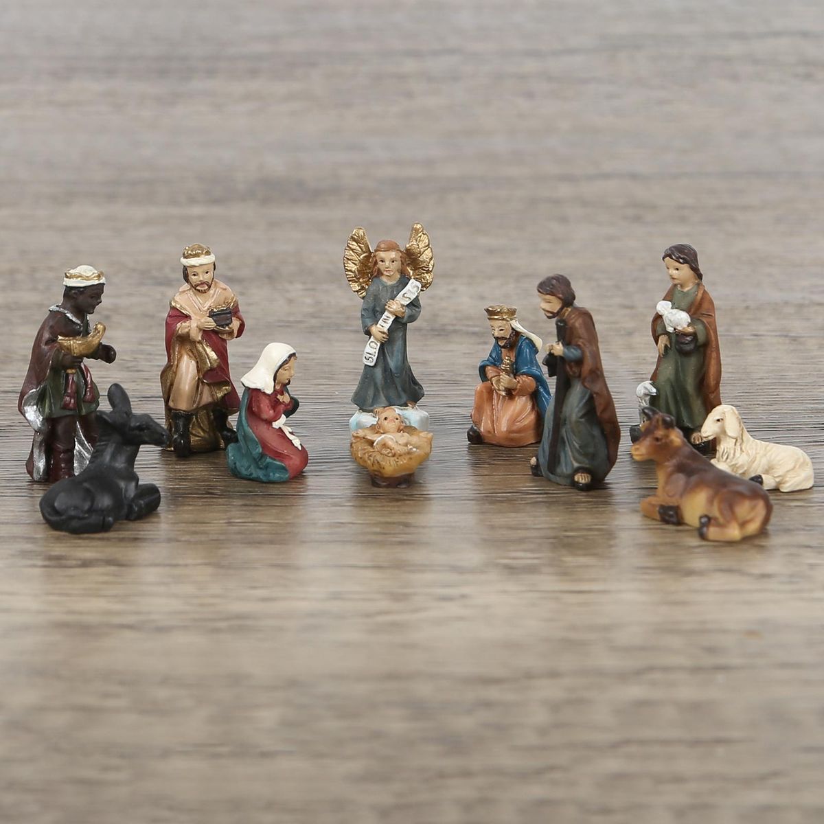 11Pcs Hand Painted Holy Nativity Figurine  Of Jesus B