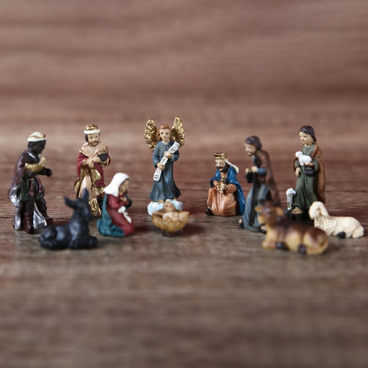 11Pcs Hand Painted Holy Nativity Figurine  Of Jesus B