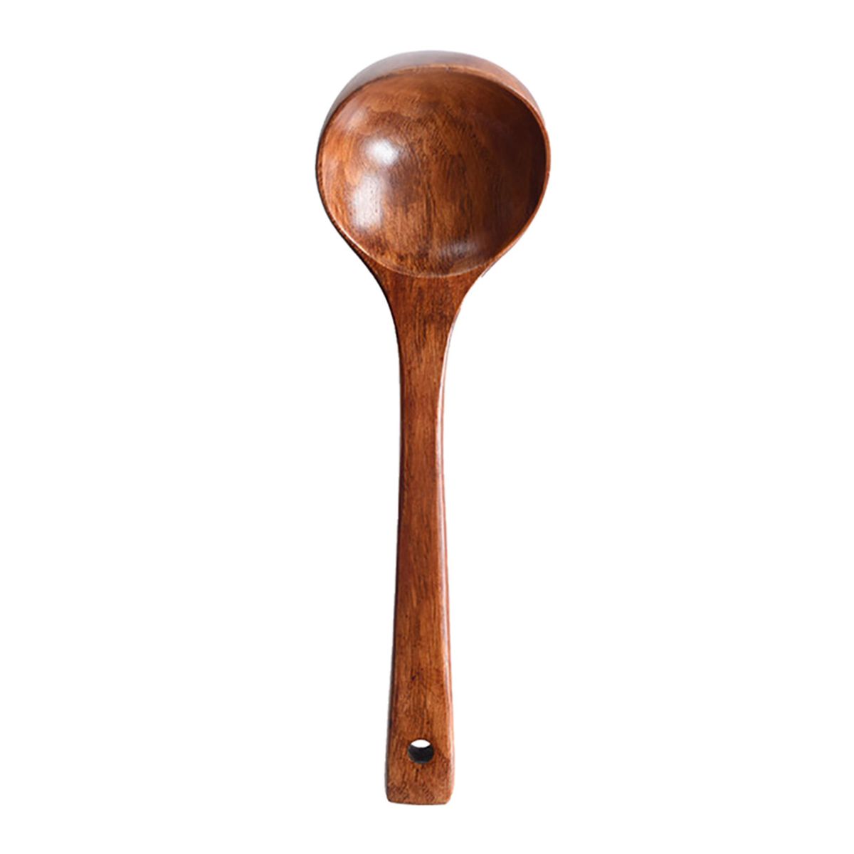 Long Handle Wooden Ladle Soup Porridge Spoon Kitchen-
