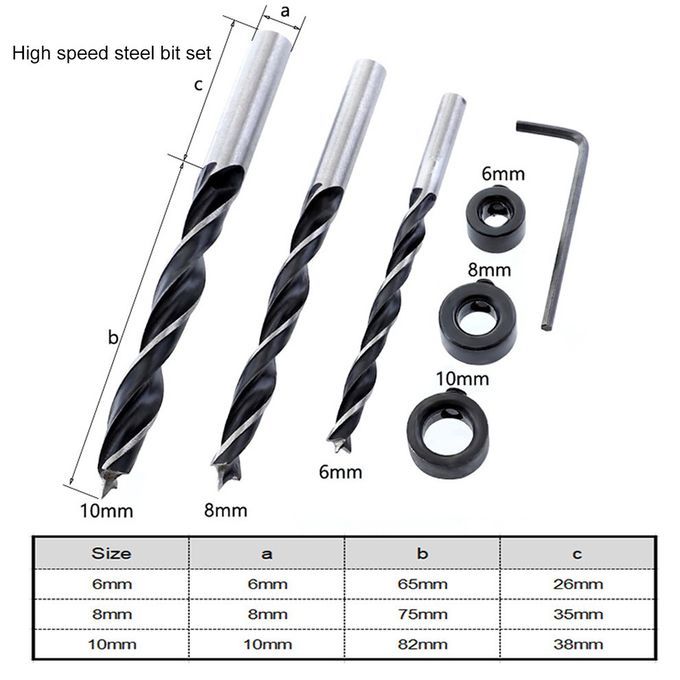 Woodworking Straight Hole Pun Hed Lo Ator Borehole Lo Ator DIY Hole Tool-Red-Hole Punched Locator+6/8/10 Dr