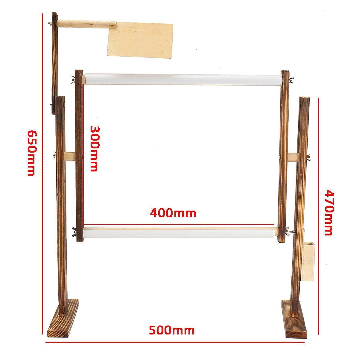 Adjustable Wood DIY Sewing Tool Embroidery Frame Floor Stand Holder Hoop Cross Stitch Craft 300*400mm