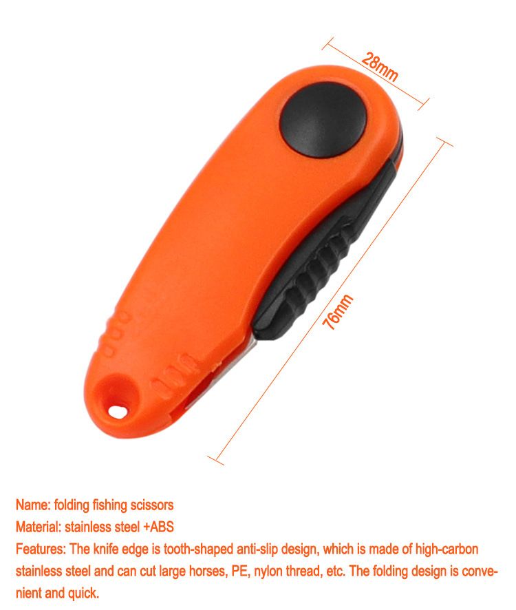 Fishing Quick Knot Tool Kit Shrimp Shape Fold Scissors