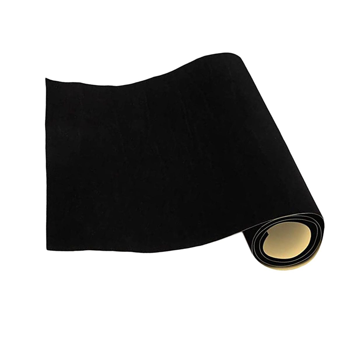 Velvet Fabric  Adhesive Back Sheets, Self Black