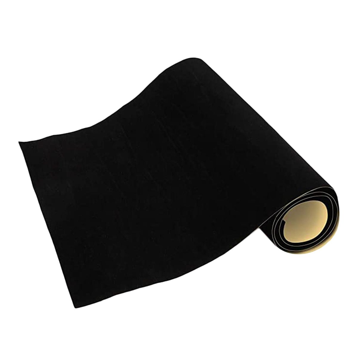 Velvet Fabric  Adhesive Back Sheets, Self Black
