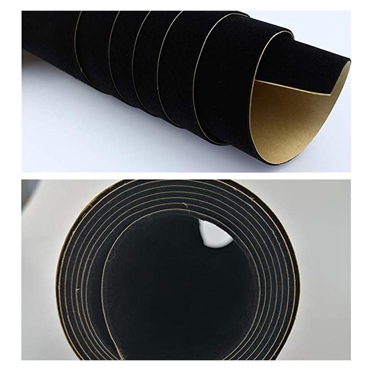 Velvet Fabric  Adhesive Back Sheets, Self Black